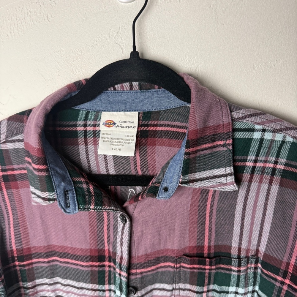 Def Leppard Graphic Plaid Shirt band tee upcycle - Picture 3 of 9